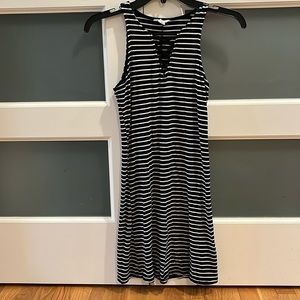 Aeropostale XS black and white striped dress